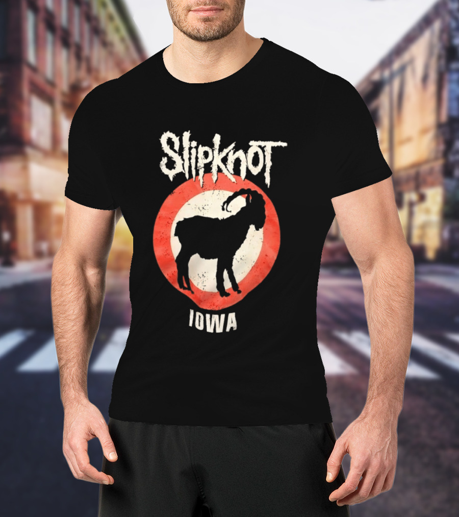 Slipknot Iowa Distressed Goat Heavy Metal T-Shirt