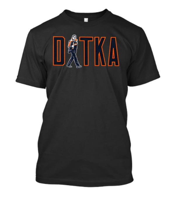 Ditka Middle Finger Da Bears Walking Flick Off T-Shirt