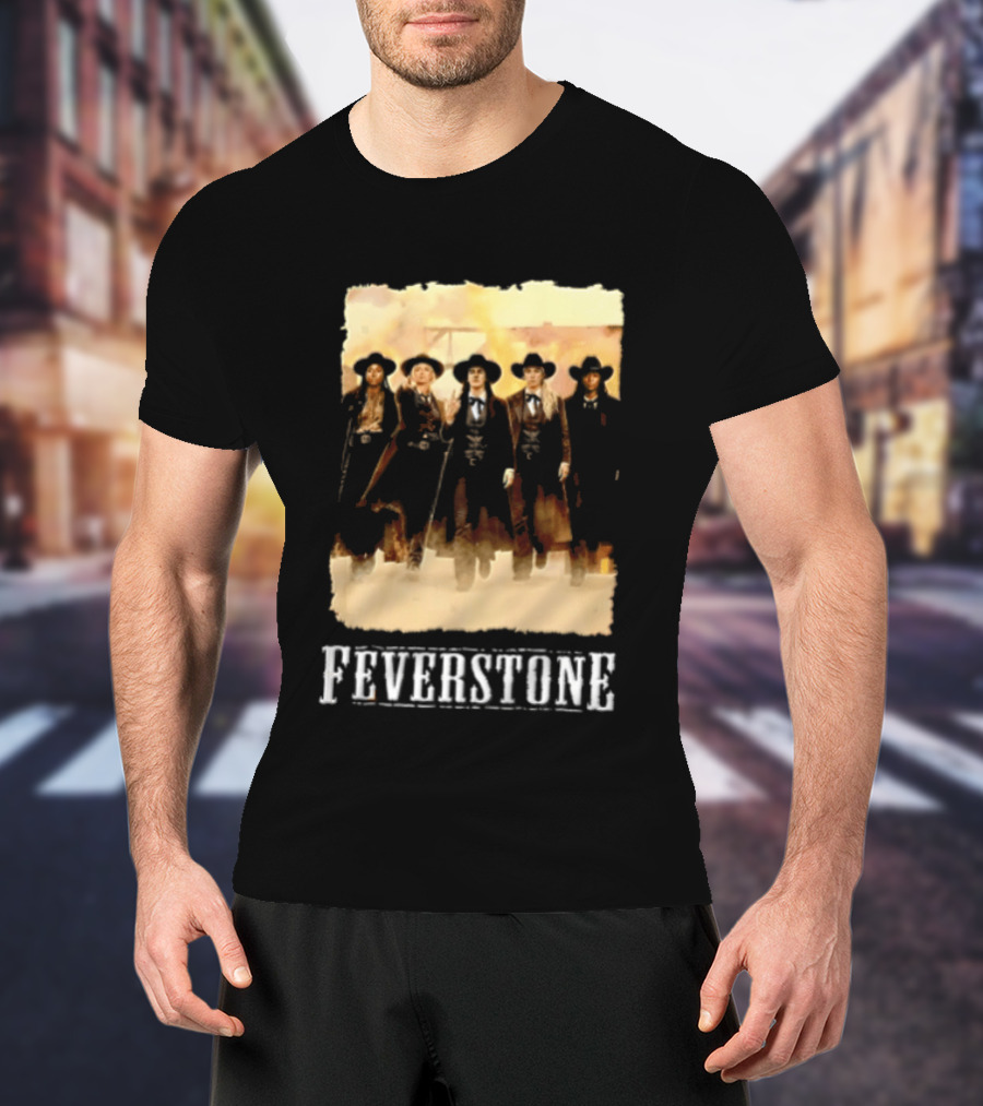 Feverstone Five Women Cowboy Outfits Walking T-Shirt
