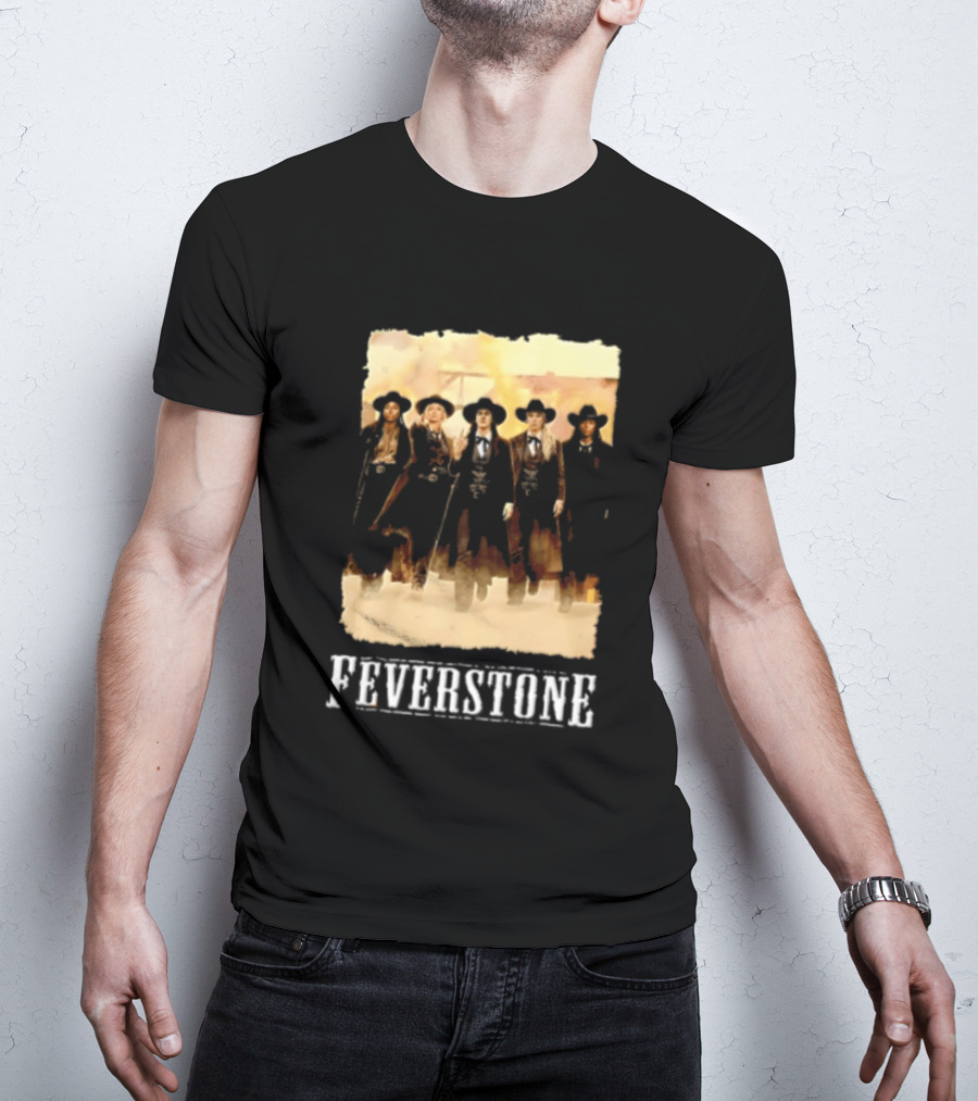 Feverstone Five Women Cowboy Outfits Walking T-Shirt