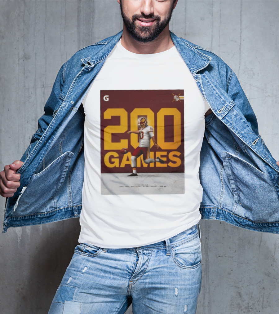 200 Games Tress Way 200 Games Club Washington Commanders T-Shirt