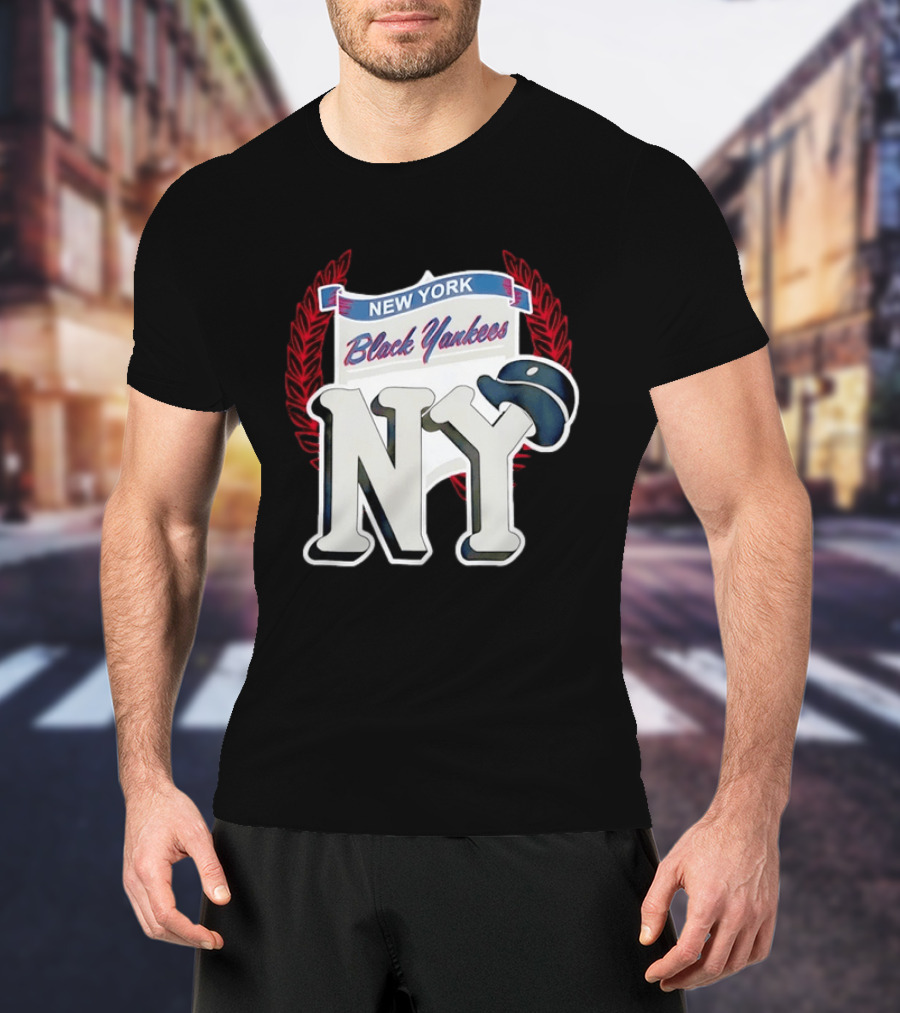 New York Black Yankees NY Negro Leagues History Emblem With Cap T-Shirt