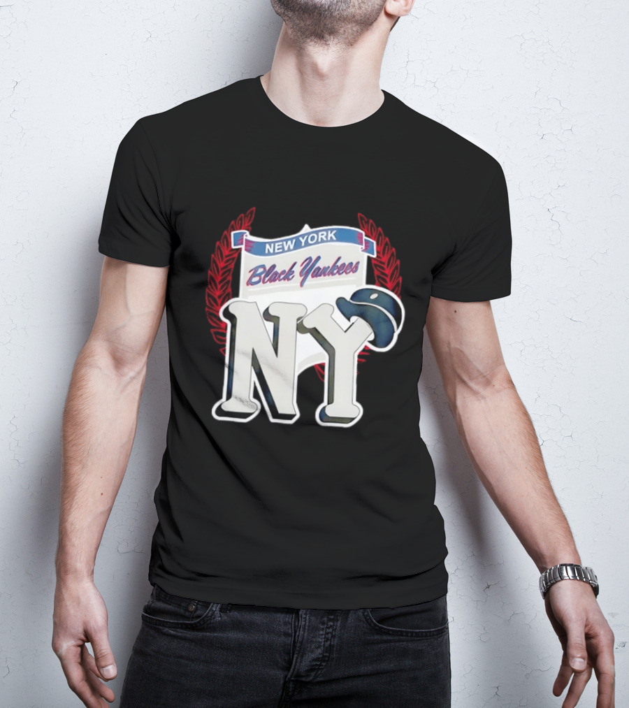 New York Black Yankees NY Negro Leagues History Emblem With Cap T-Shirt