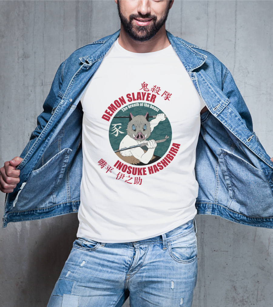 Demon Slayer Inosuke Hashibira The Breath Of The Beast Chibi Kimetsu No Yaiba T-Shirt
