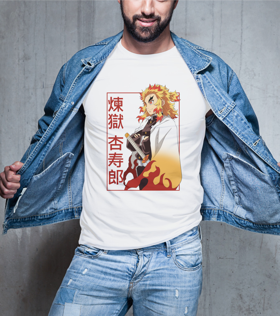 Demon Slayer Kimetsu No Yaiba Rengoku Kyojuro Flame Hashira T-Shirt