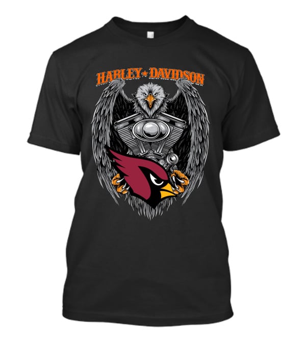 Arizona Cardinals Harley Davidson Eagle Engine T-Shirt