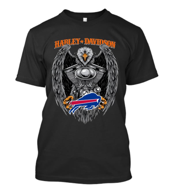 Buffalo Bills Harley Davidson Eagle Engine T-Shirt