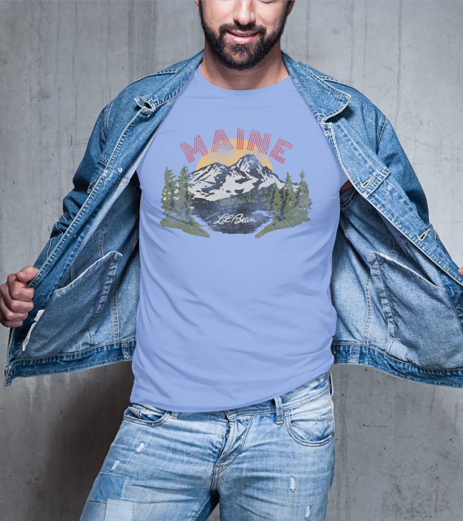 MAINE LL BEAN Mountain Landscape T-Shirt