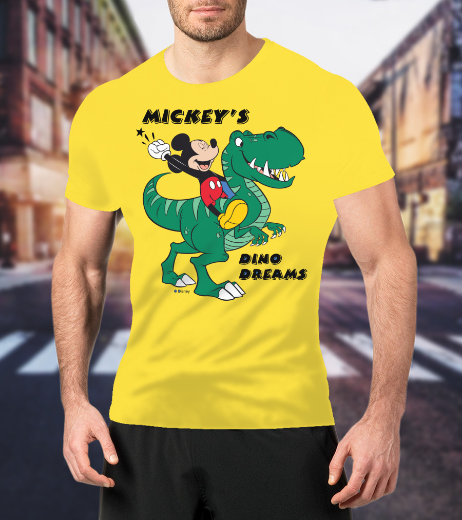 Mickey's Dino Dreams Adventure With Dinosaur Disney T-Shirt