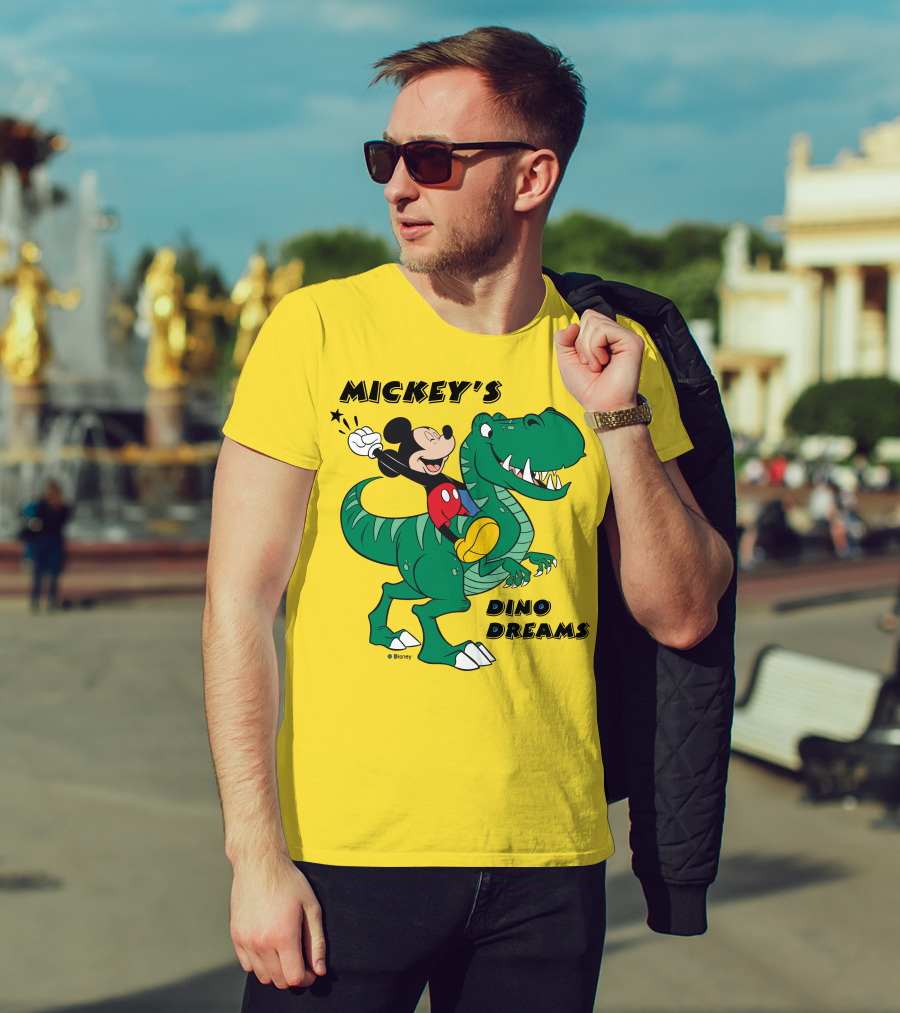 Mickey's Dino Dreams Adventure With Dinosaur Disney T-Shirt