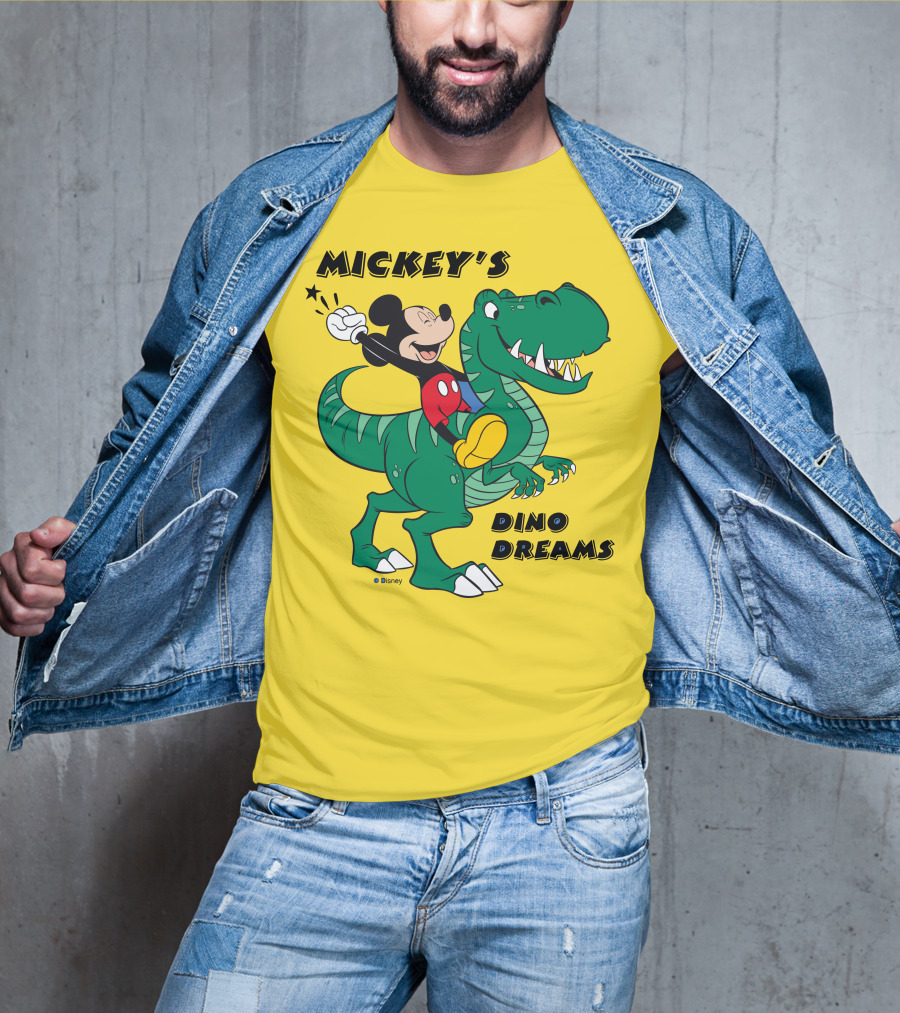 Mickey's Dino Dreams Adventure With Dinosaur Disney T-Shirt