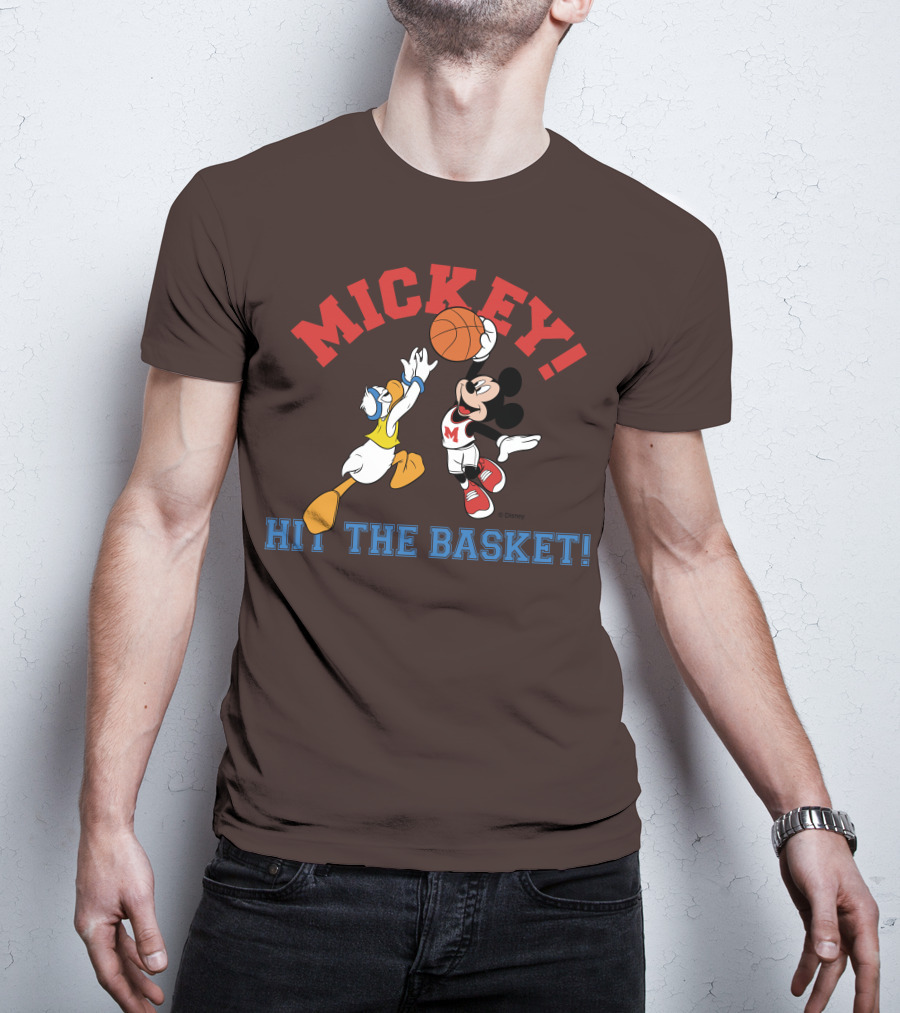 Mickey Hit The Basket Basketball Challenge T-Shirt