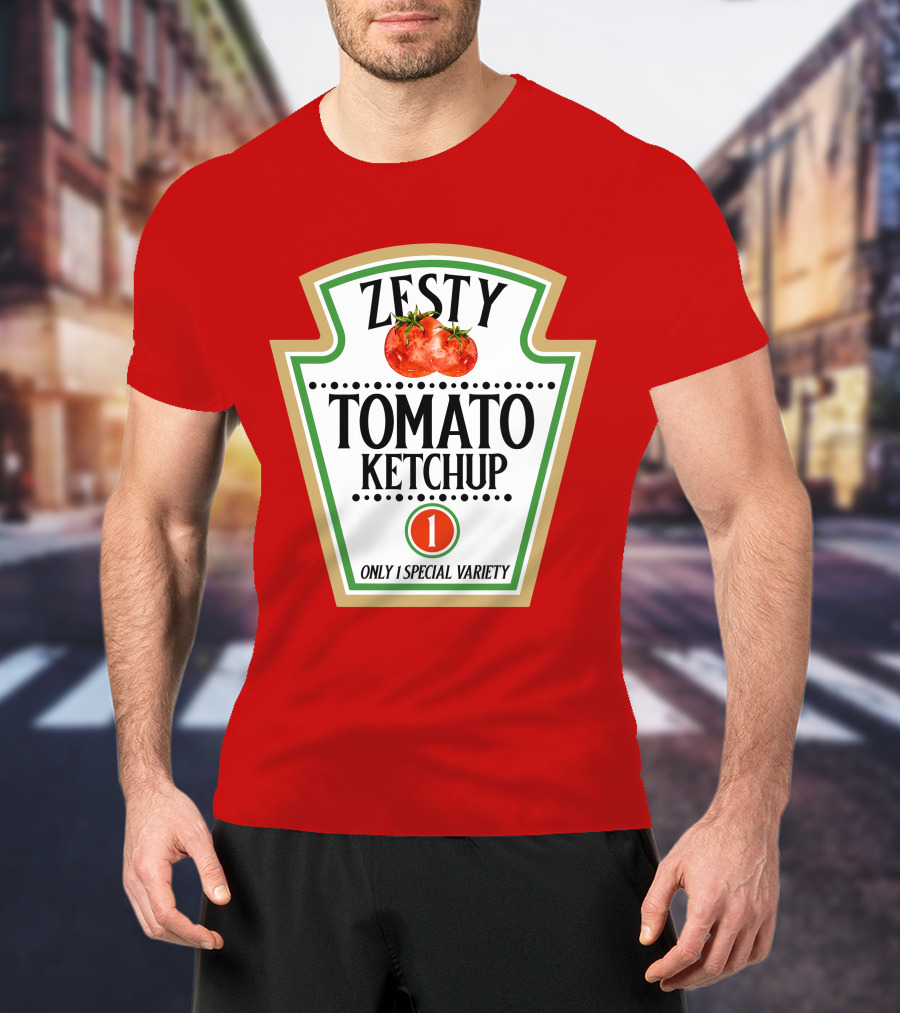 Zesty Tomato Ketchup Only 1 Special Variety Funny Halloween Costumes Group Set T-Shirt