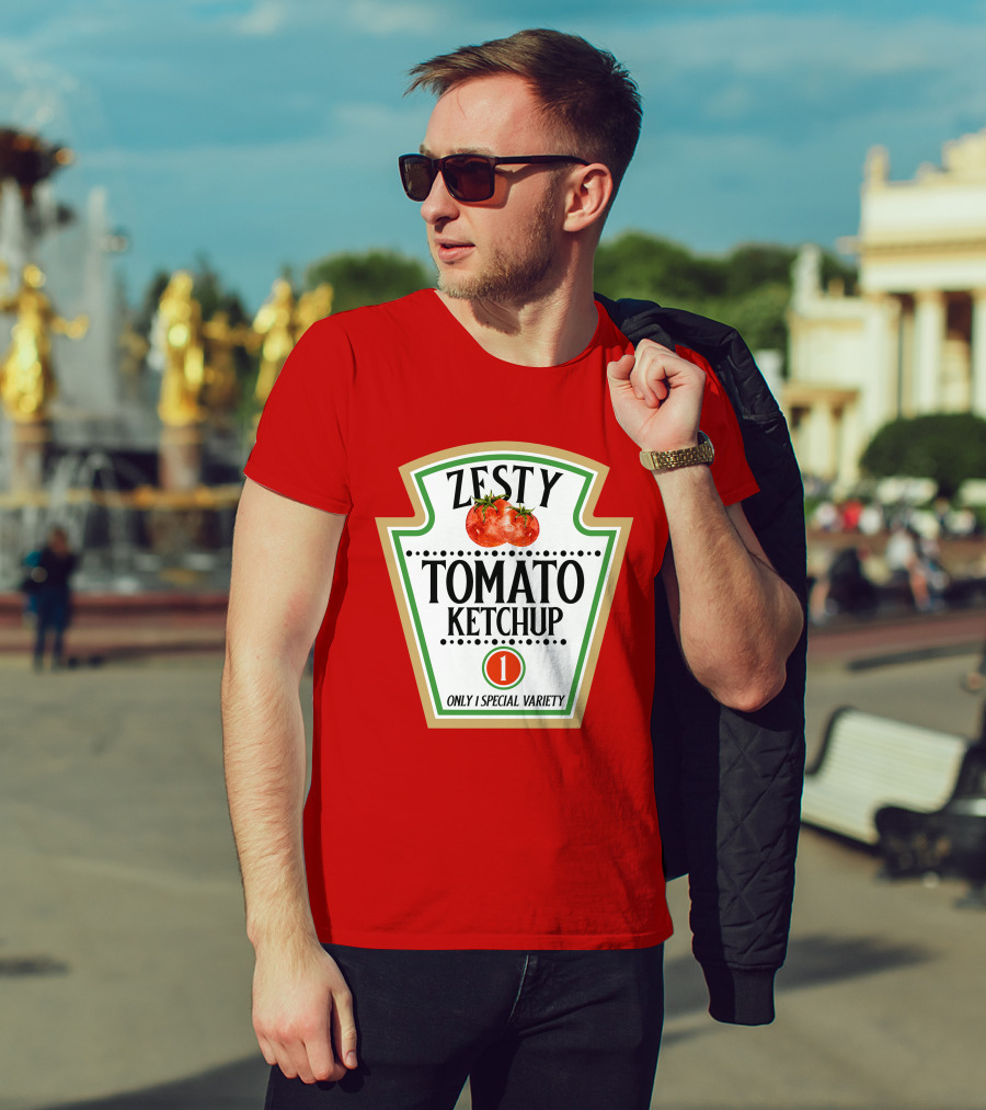 Zesty Tomato Ketchup Only 1 Special Variety Funny Halloween Costumes Group Set T-Shirt