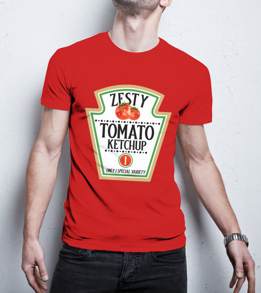 Zesty Tomato Ketchup Only 1 Special Variety Funny Halloween Costumes Group Set T-Shirt