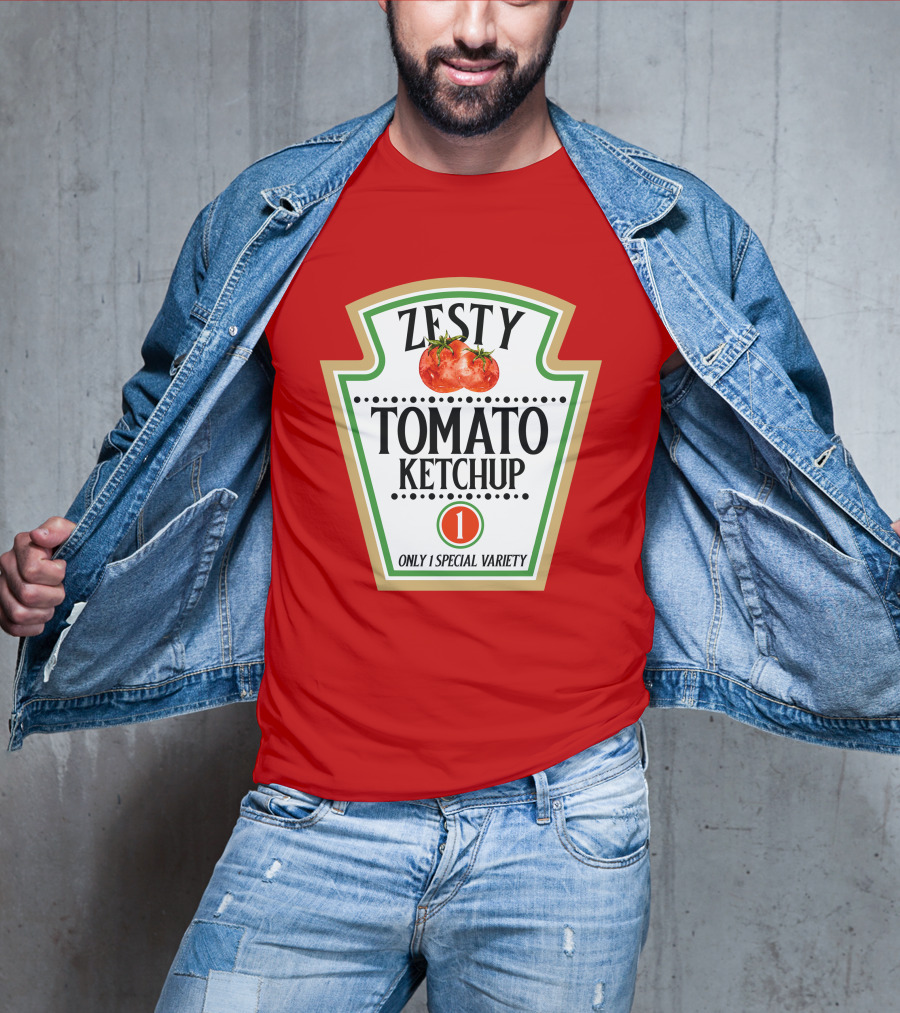 Zesty Tomato Ketchup Only 1 Special Variety Funny Halloween Costumes Group Set T-Shirt