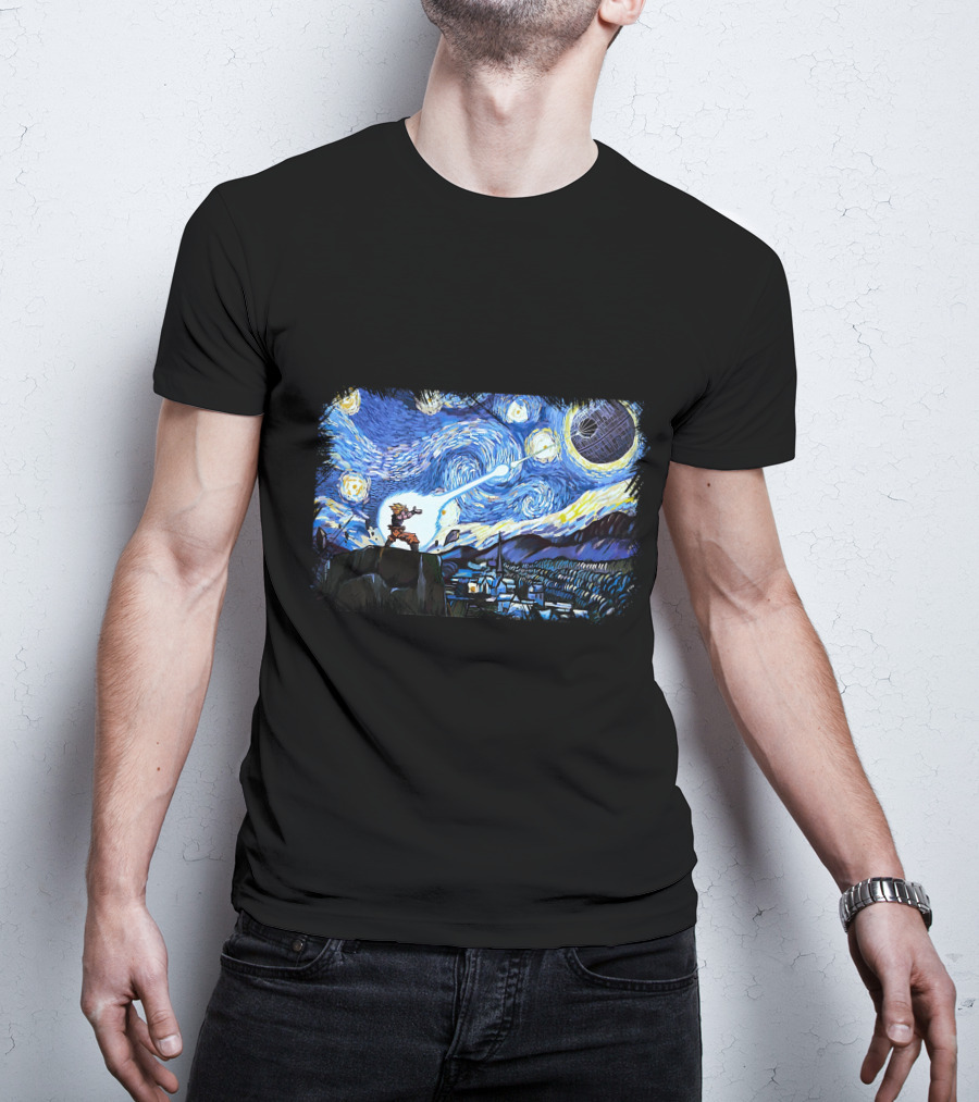 Van Gogh-Ku Starry Night Fusion Battle T-Shirt