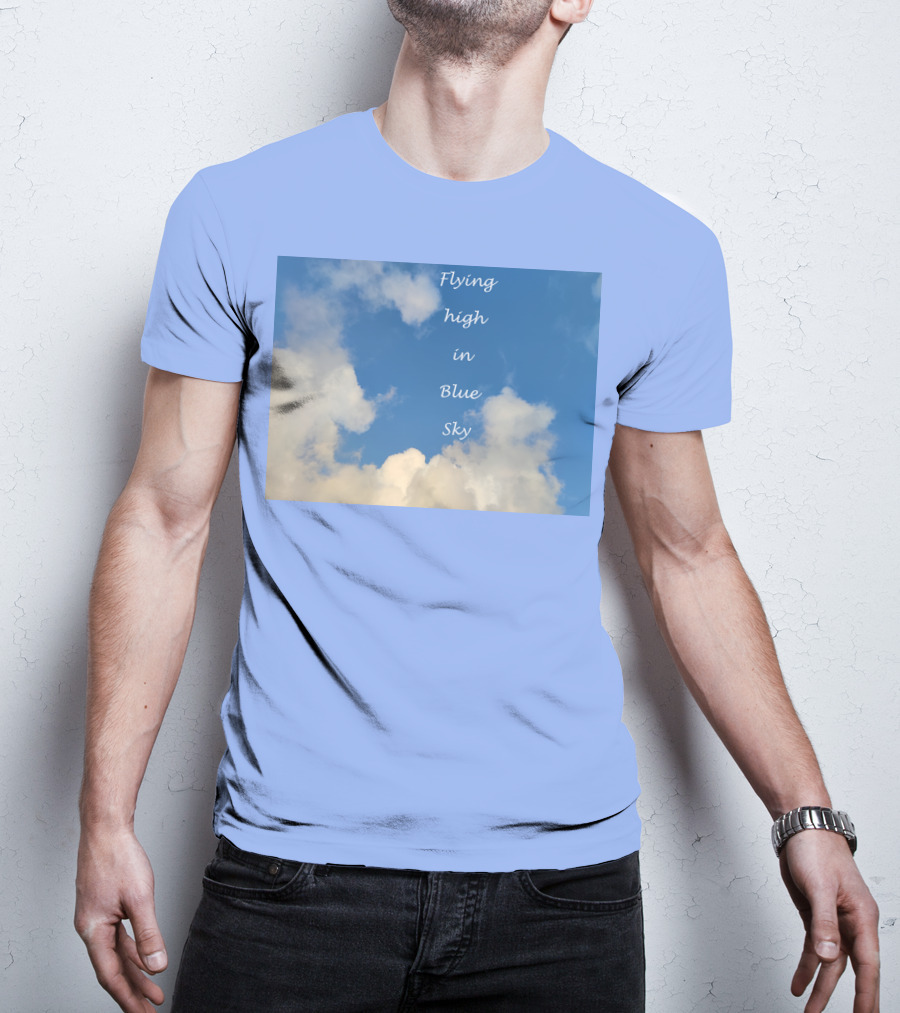 Flying High In Blue Sky Clouds T-Shirt