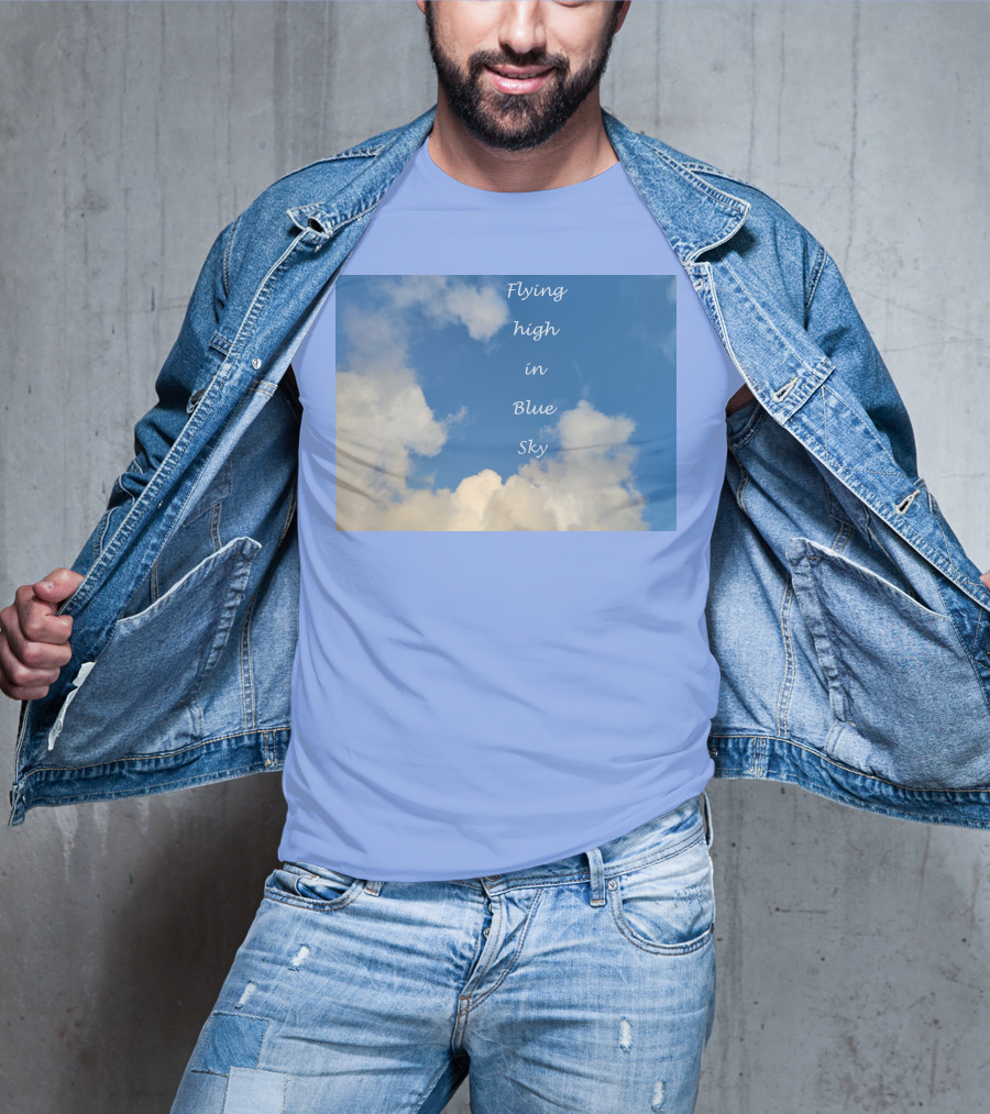 Flying High In Blue Sky Clouds T-Shirt