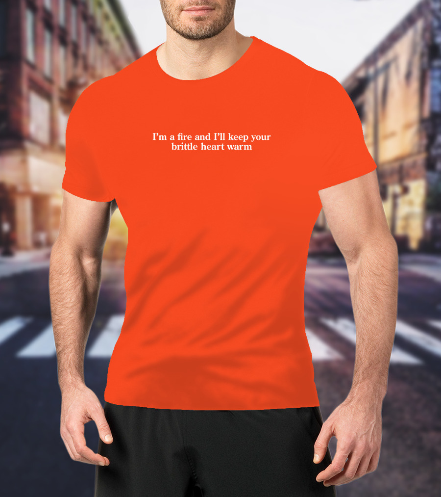 The Swift Society Folklore I'm A Fire And I'll Keep Your Brittle Heart Warm Red T-Shirt