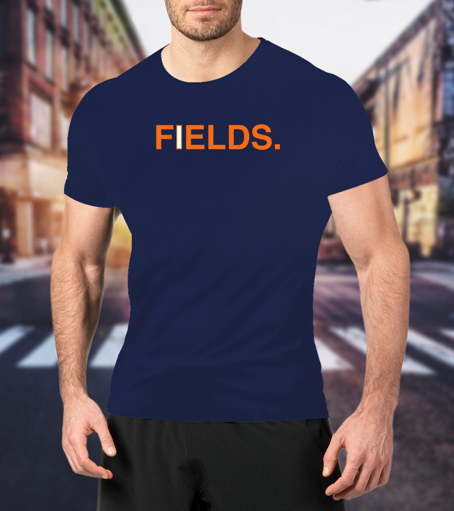FIELDS Obvious Fields Bold Text Navy Blue T-Shirt
