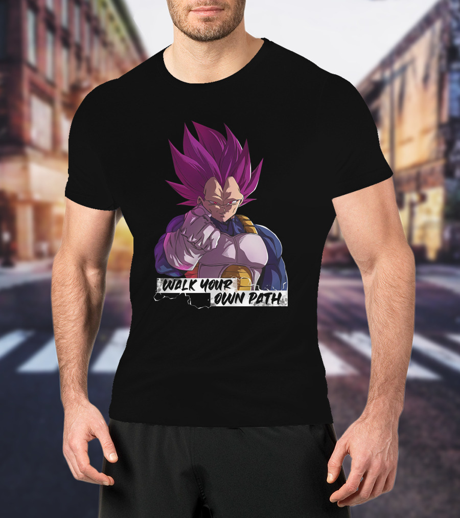 Ultra Ego Motivational Merch Walk Your Own Path Emperor Big Vegeta T-Shirt