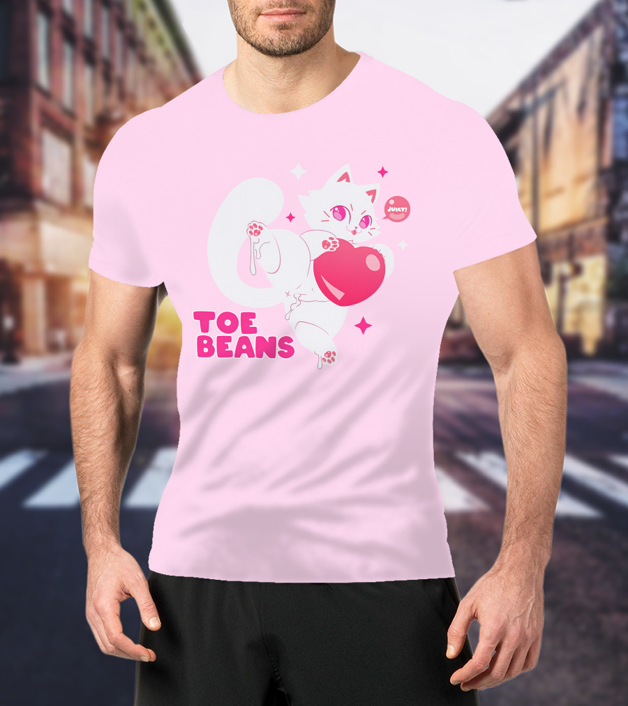 Toe Beans Juicy Cat Candy Heart Kawaii T-Shirt