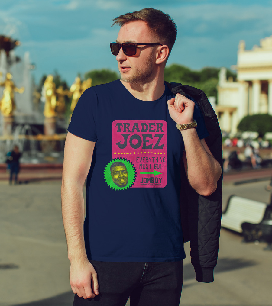 Jomboy Media Shop Trader Joez Everything Must Go Joez McFly Dominican Republic Flag T-Shirt