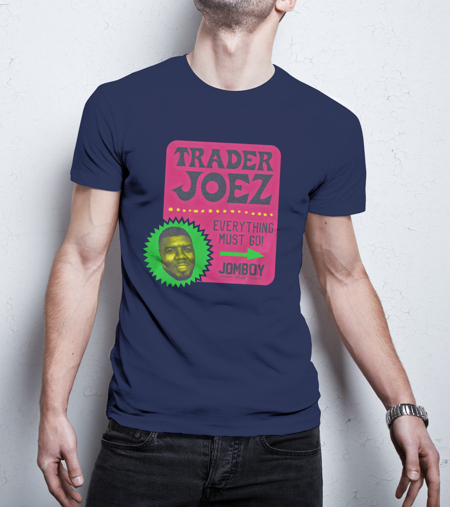 Jomboy Media Shop Trader Joez Everything Must Go Joez McFly Dominican Republic Flag T-Shirt