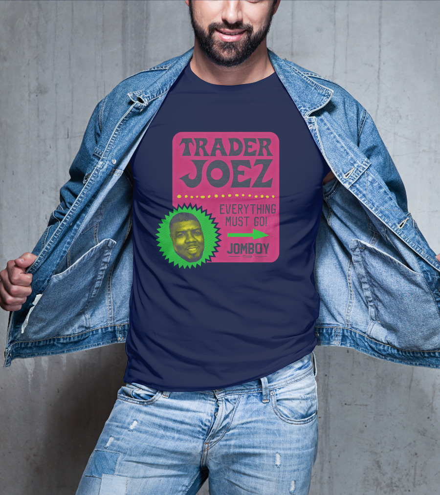 Jomboy Media Shop Trader Joez Everything Must Go Joez McFly Dominican Republic Flag T-Shirt