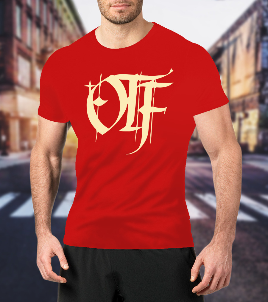Otf Gear Store Merch Otf Script Red Bold Typography T-Shirt