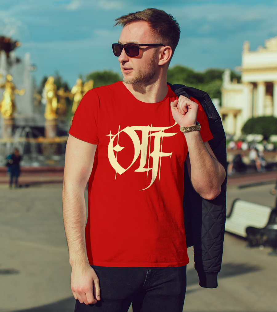 Otf Gear Store Merch Otf Script Red Bold Typography T-Shirt