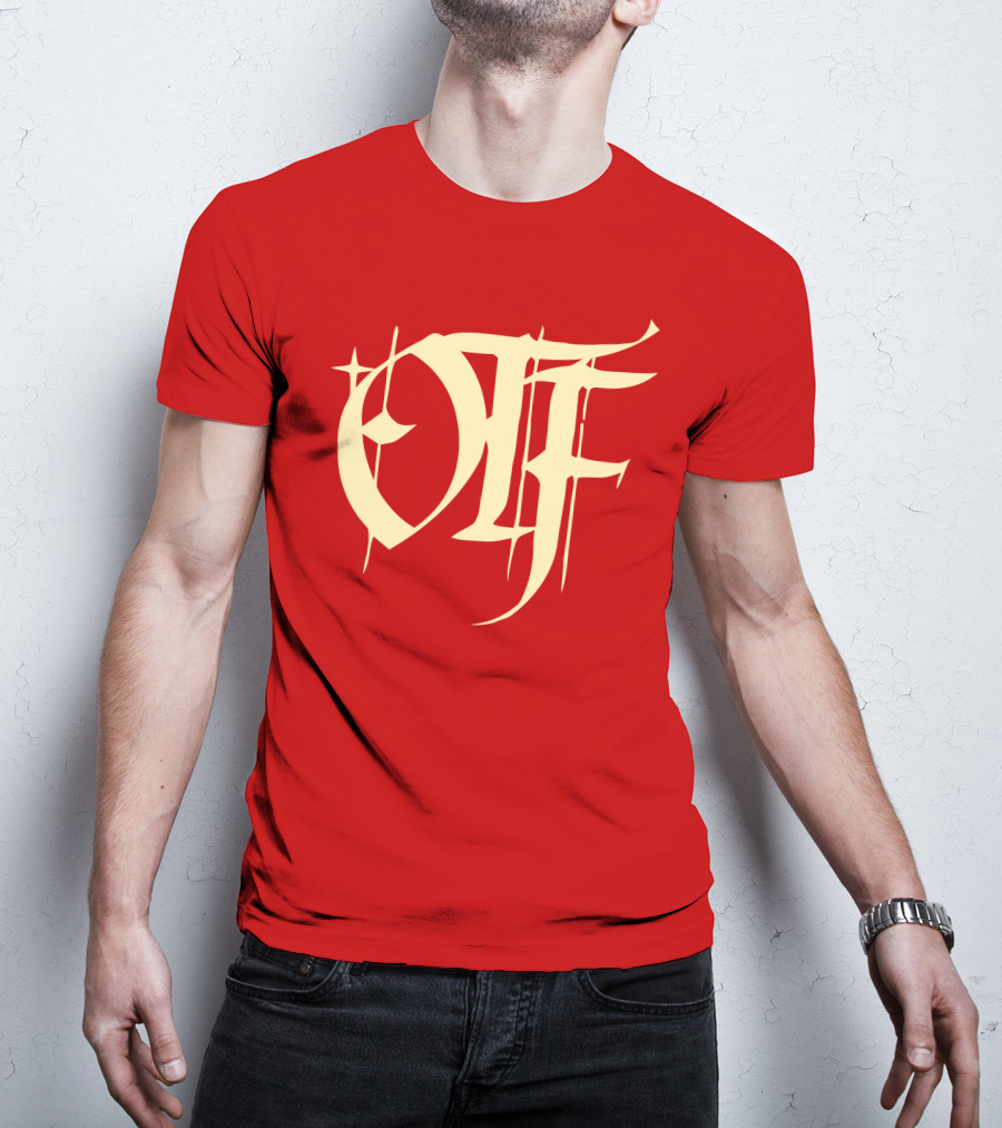 Otf Gear Store Merch Otf Script Red Bold Typography T-Shirt