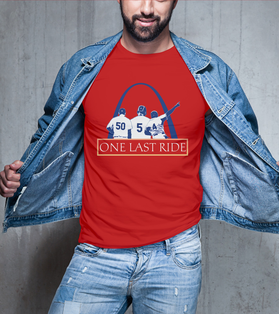 Stl Sports Central Store One Last Ride Baseball Tribute With Arch T-Shirt