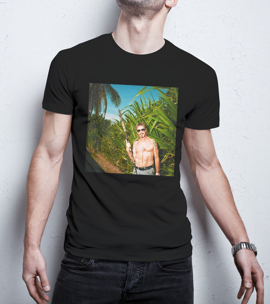 We Are Change Store Great Mac Luke Rudkowski Shirtless Jungle Man With Rifle T-Shirt