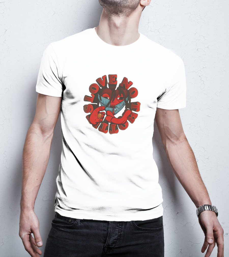 Love No Thottie Heart Glo Gang Worldwide Bold Red Character T-Shirt