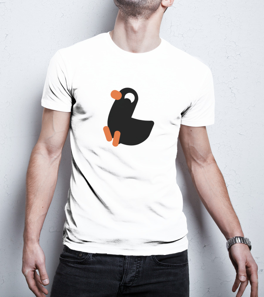 Kurzgesagt Merch Duck Iconic Black And Orange T-Shirt