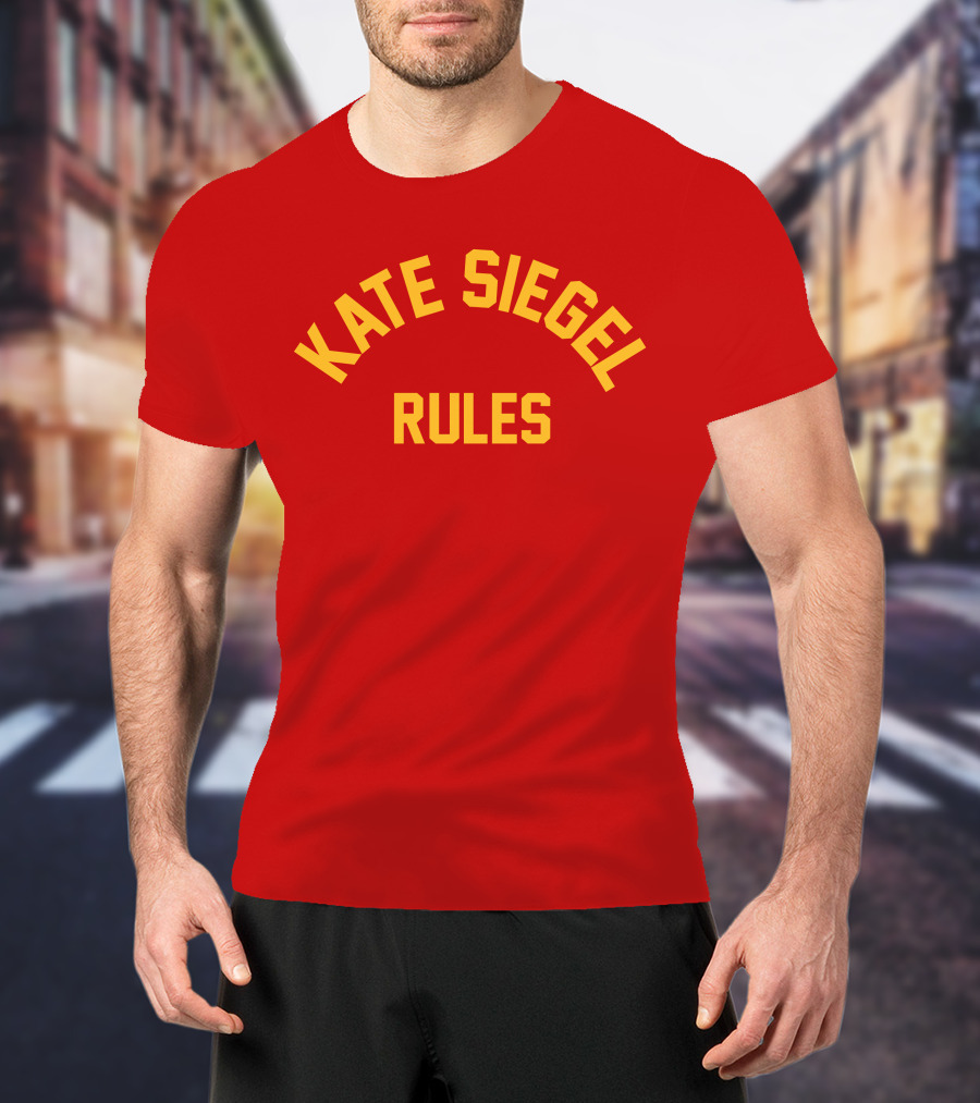 KATE SIEGEL RULES Text T-Shirt
