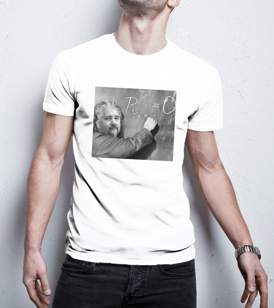 Guy Fieri Merch Guy-Nstein R Equals Zero Equation Chalkboard Image T-Shirt