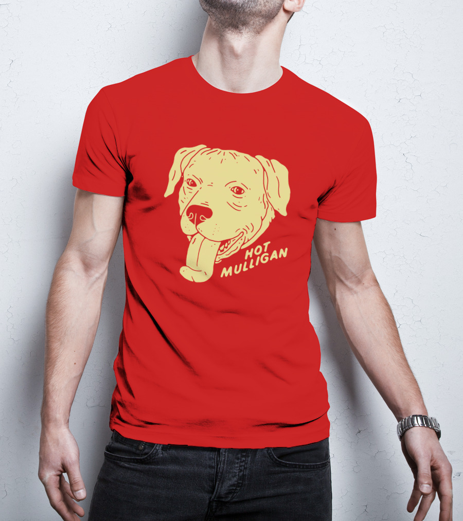 Hot Mulligan Panting Dog Red T-Shirt