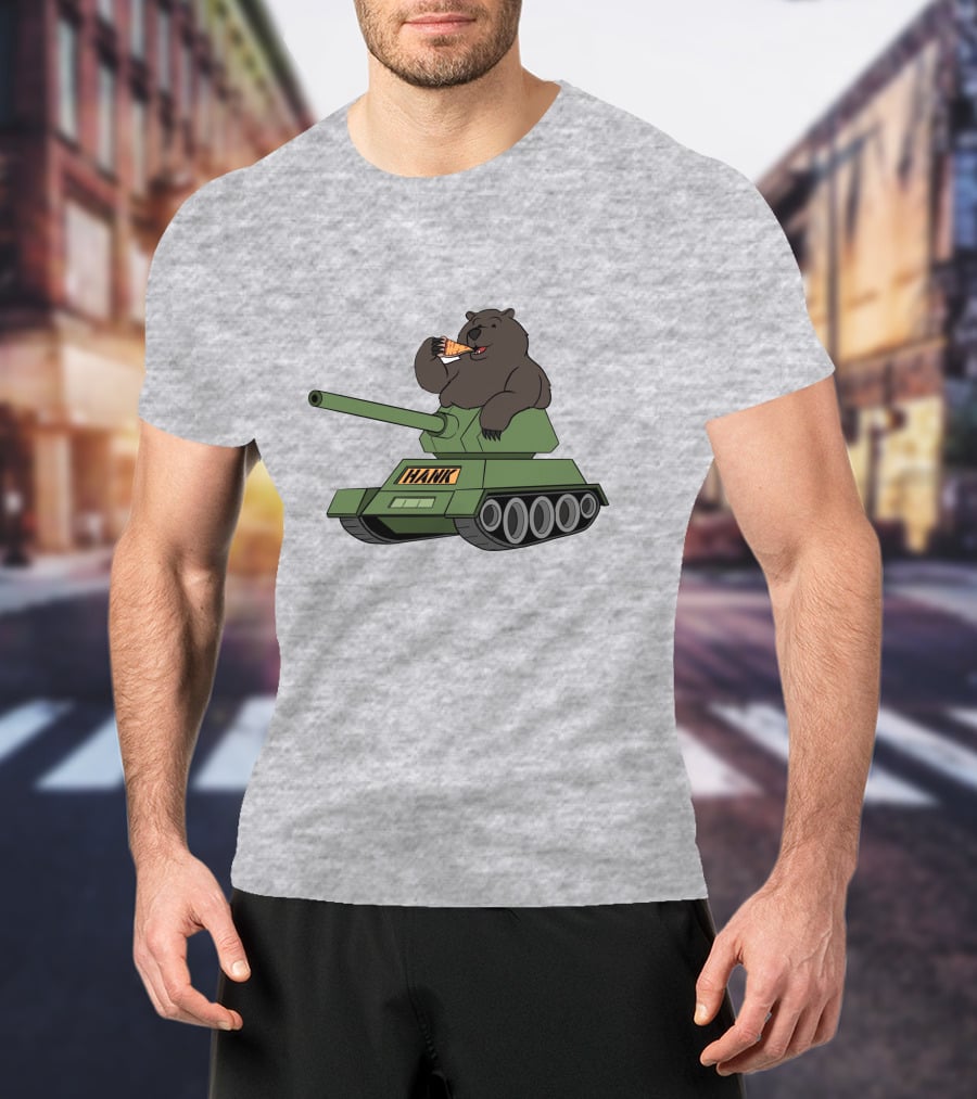 Pardon My Take Hank The Tank Bear Pizza Tank Big Cat T-Shirt