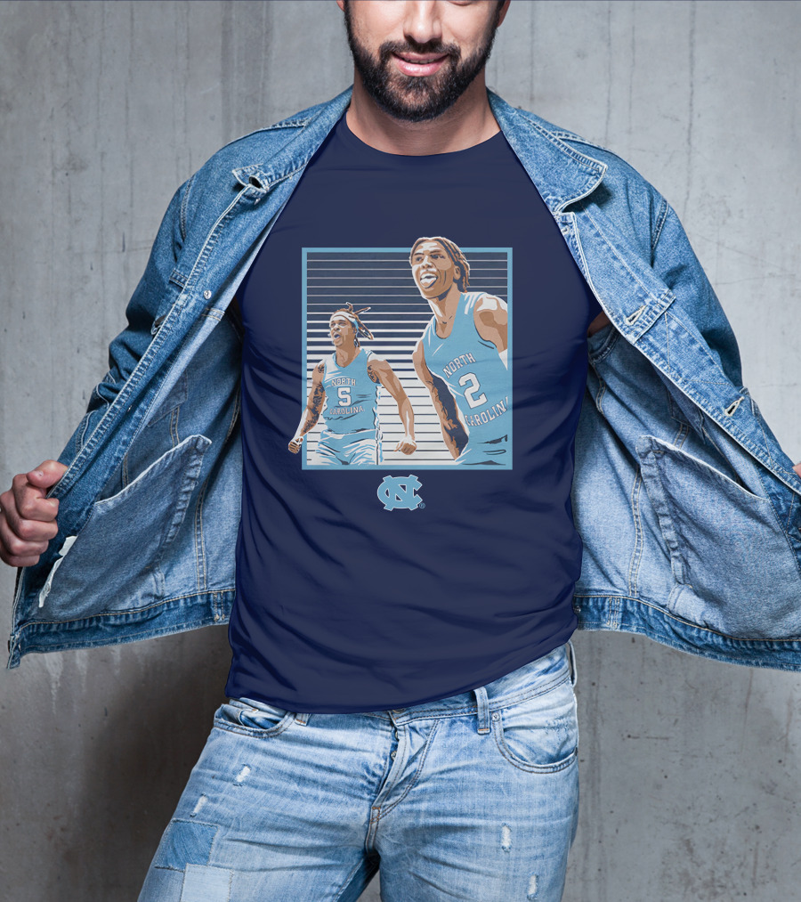 UNC Basketball Armando Bacot Caleb Love North Carolina Tar Heels T-Shirt