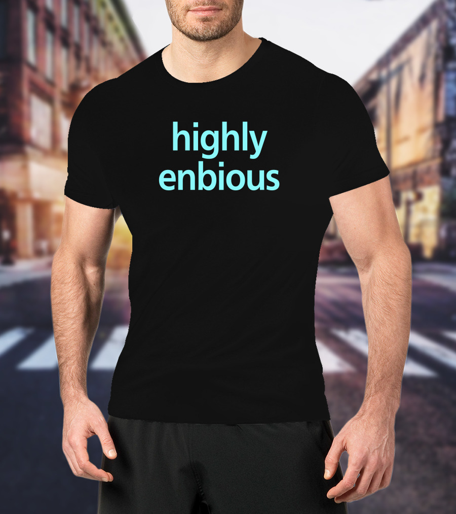Highly Enbious Mx. Amanda Jetté Knox Blue Text T-Shirt
