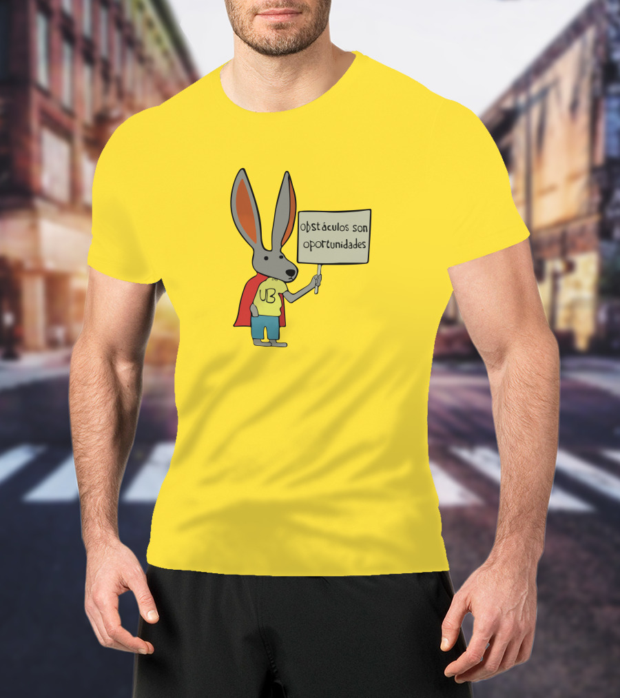 UB Conejo Obstáculos Son Oportunidades Amarillo T-Shirt