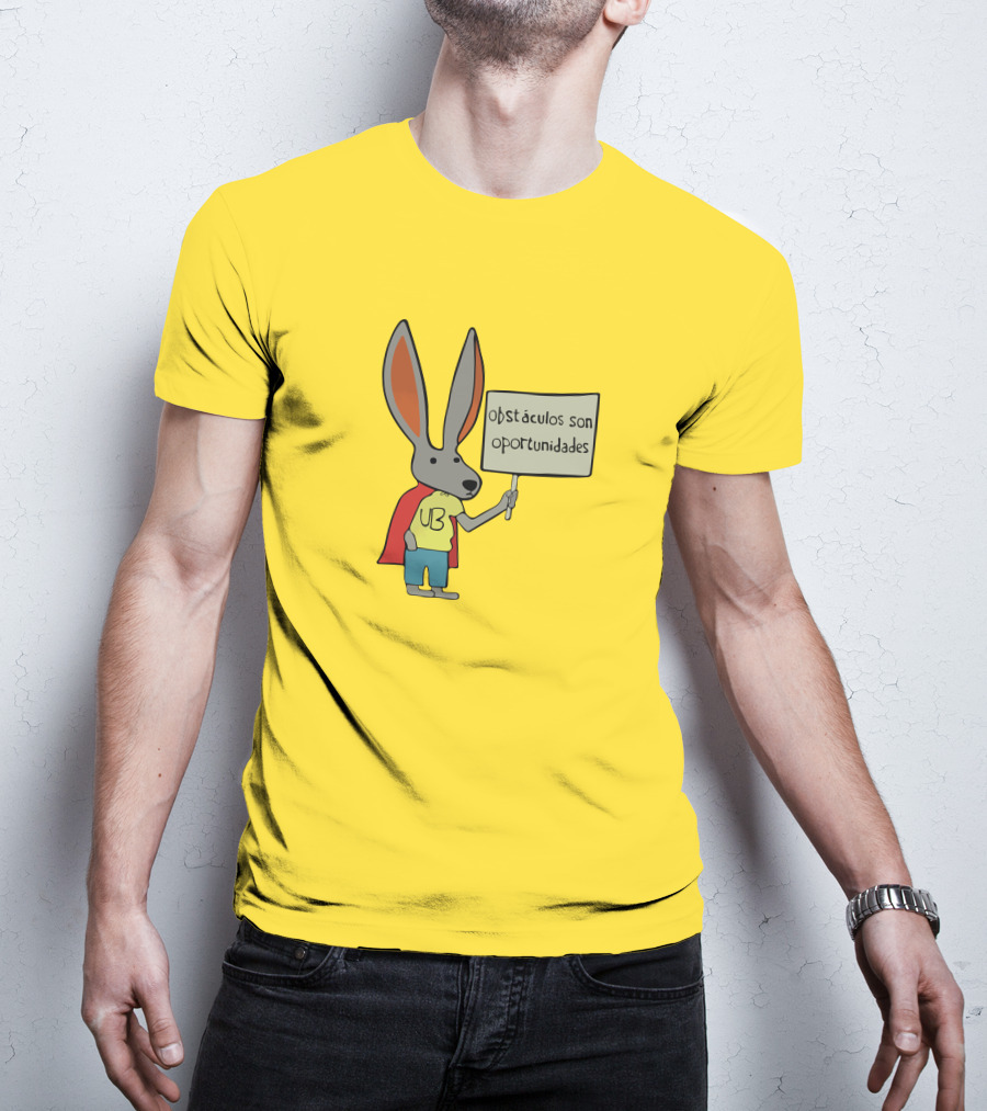 UB Conejo Obstáculos Son Oportunidades Amarillo T-Shirt