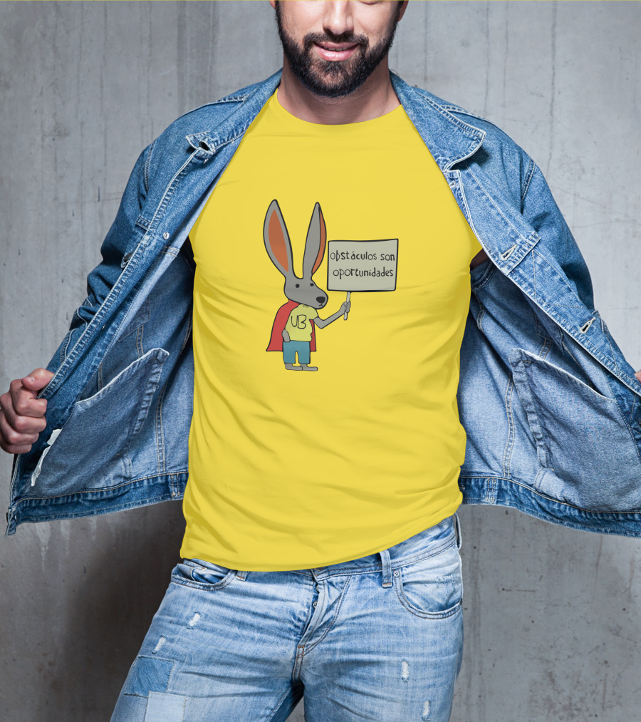 UB Conejo Obstáculos Son Oportunidades Amarillo T-Shirt