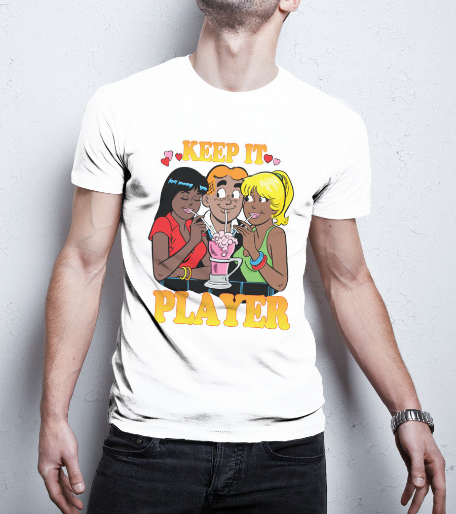 Archie Comics Betty And Veronica Keep It Player Milkshake Scene T-Shirt