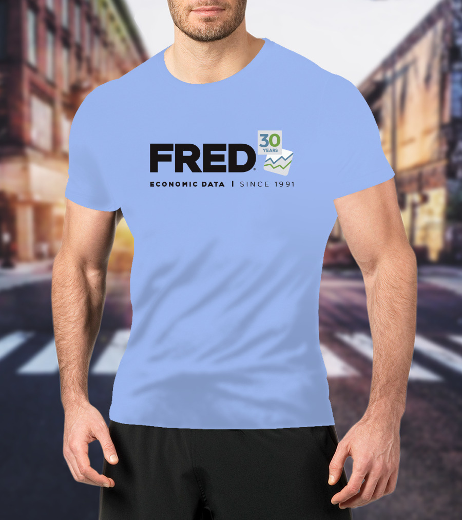 FRED Economic Data 30 Years Since 1991 T-Shirt