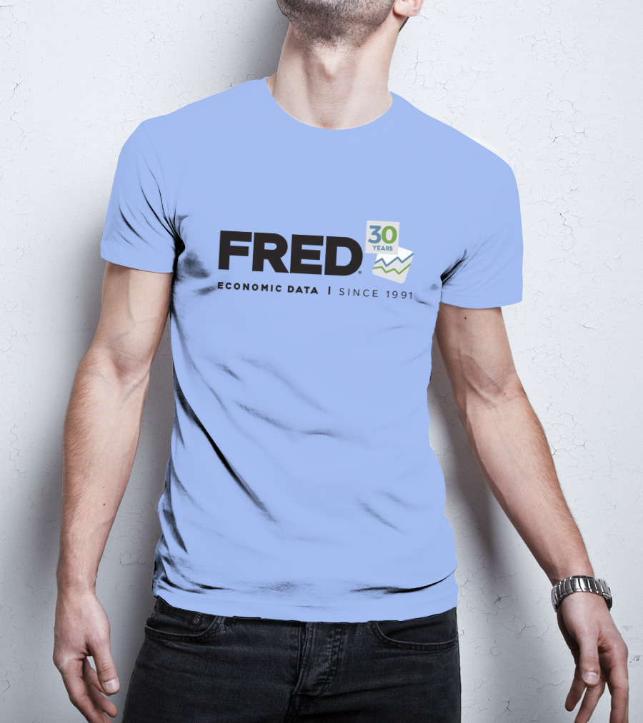 FRED Economic Data 30 Years Since 1991 T-Shirt
