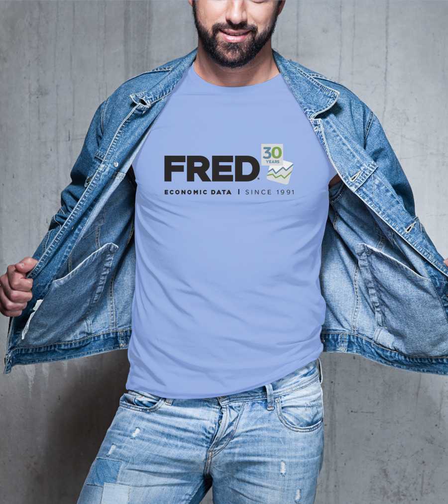 FRED Economic Data 30 Years Since 1991 T-Shirt